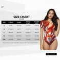 thumbnail image 5 of Vsdgher Red Sun Flame Fox Prinr Short Sleeve Body suit for Womens, Sexy Onesie One Piece Round Neck Bodysuit Shapewear Tummy Control-Medium, 5 of 7