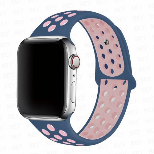 Sport Bands Compatible with for Apple Watch Band 42mm 44mm 45mm Women Men, Soft Silicone Breathable Replacement Straps Compatible with for iWatch SE Series 7 6 5 4 3 2 1 - Blue