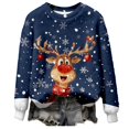 thumbnail image 3 of Festive Print Cozy Crewneck Pullover For – Seasonal Holiday Sweater With Stylish Pattern For Casual Wear, 3 of 5
