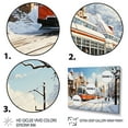 thumbnail image 3 of Designart "Winter in Toronto City II" Cityscapes Framed Wall Art - Industrial Orange Toronto Hallway Framed Wall Art Decor, 3 of 6