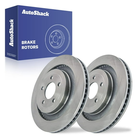AutoShack 12.99" (330 mm) Rear Vented Brake Rotors | Replacement for 2015-2023 Ford Mustang | 2-PC Set
