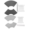 thumbnail image 1 of Marcapáginas artesanal, marcador de libros de lectura de cuero para esquinas, accesorios de hilo de aguja (negro + cera negra), 1 of 8