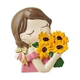 thumbnail image 1 of Pegatina para interruptor de luz de niña de dibujos animados, pegatina para interruptor de borde, calcomanía mural creativa para niña de los girasoles, 1 of 6