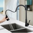 thumbnail image 2 of Pull-Down Kitchen Faucets, Single-Handle High Arc Sprayer Kitchen Sink Faucet, 2 of 5