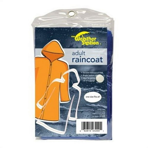Weather Station Raincoat, Durable Unisex, Outdoor Apparel, 1 ct