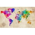 thumbnail image 1 of Watercolor World - CANVAS OR PRINT WALL ART, 1 of 1