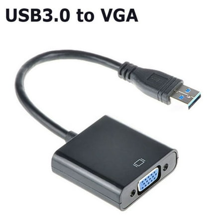 USB3.0 to VGA Adapter, USB 3.0 Male to VGA Female Converter Video Graphic Card Display External Adapter for Windows 7/8 Win 10 Supports for Multiple (Best Display Adapter For Windows 10)