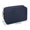 thumbnail image 2 of POINTERTECK Digital Storage Bag Waterproof Electronic Accessories Organizer Pouch for Cable Power Bank Earphone  Navy Blue  L, 2 of 3