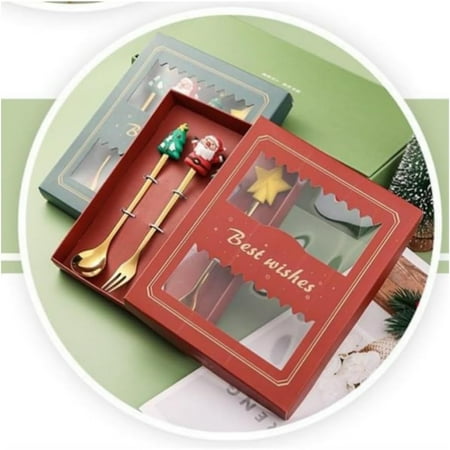 

YIRENWL Spread Christmas cheer and joy with these charming festive Christmas cutlery sets. Featuring delightful Santa and Christmas tree designs these perfect tableware gifts will add a