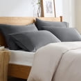 thumbnail image 4 of Juego de 4 fundas de almohada Bedsure, tamaño estándar, color gris oscuro, 4 of 6