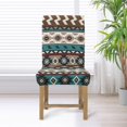 thumbnail image 3 of COEQINE Parsons Chair Covers Set of 6 Stretch Universal Fit Washable Seat Protector Pet Friendly Dining Room Chair Slipcovers for Dining Room Home Hotel, Southwest American Tribal Brown Teal, 3 of 7