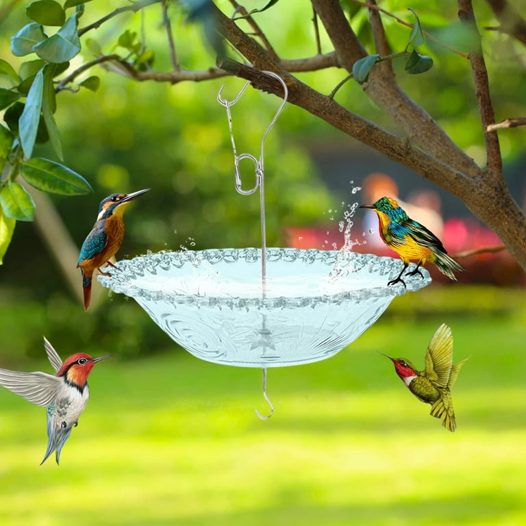 dajkiuy Hanging Bird Bath Hanging Bird-Feeder Garden BirdBath