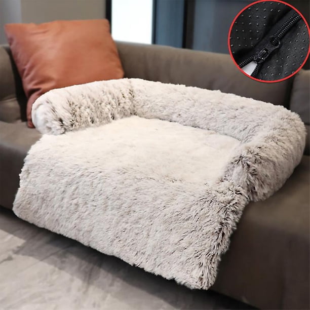 Cama cuadrada para perros Mimigo, alfombrilla de felpa esponjosa para perros, Protector de muebles con funda lavable extraíble para perros y gatos grandes, medianos y pequeños