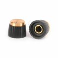 thumbnail image 5 of FASTROHY 10 perillas de amplificador de guitarra con tapa dorada, perillas de empuje para amplificador Marshall, color negro, 5 of 5