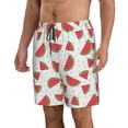 thumbnail image 2 of Vsdgher Hand Drawn Watermelon Men's Beach Shorts, Surfing shorts, Swim trunks, Quick Dry Swim Trunks for Surfing Beach Fun -X-Large, 2 of 6