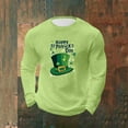 thumbnail image 5 of VBTAPA St Patricks Day Shirt for Men Long Sleeve Waffle Knit T-Shirt Mens Big and Tall Casual Streetwear Tops Green XXXXL, 5 of 6
