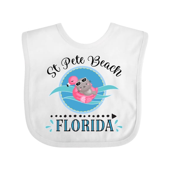 Inktastic St Pete Beach Florida Vacation Girls Baby Bib