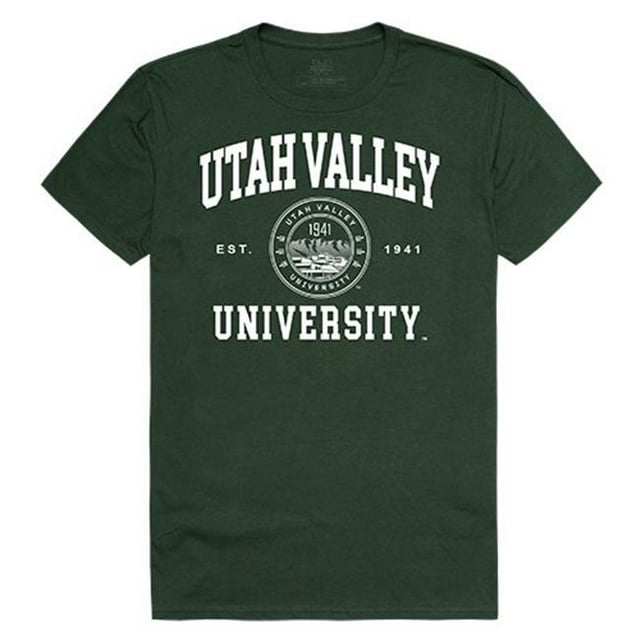 W Republic Apparel 526-210-FOR-02 Utah Valley University Seal Tee, Forest - Medium