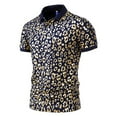 thumbnail image 1 of Jusqu'à 50 % de Réduction! Aqestyerly Chemise à Manches Courtes Col Rabattu Imprimé Boutons Polo-Shirt Tops, 1 of 3