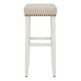 thumbnail image 5 of 29" Upholstered Saddle Seat Bar Stool (Set of 2) in Beige, 5 of 9