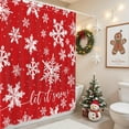 thumbnail image 2 of Red Christmas Snowflake Shower Curtain Winter Snowflake Decorations Shower Curtain for Winter Christmas Bathroom Decor Waterproof Bath Curtain 72 x 72 inch, 2 of 6