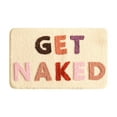 thumbnail image 3 of RFUGUG Bathroom Rugs, Get Naked Bath Mat Cute Letter Toilet Carpets Funny Non Slip Bathtub Decor Mats Super Absorbent Floor Rugs, Machine Washable Bahtmat for Tub, Shower, Bedroom, 16x24 Inches, 3 of 6