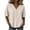 White, variant on Giftesty Women's V-Neck Half-Button Short Sleeve Blouse, Casual Loose Fit Linen-Look Summer Top, Solid Color Pullover Shirt