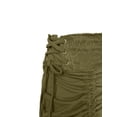 thumbnail image 6 of Gureui Women's Retro Dovetail Skirt, Solid Color Ruffled Lace Trim Patchwork Drawstring Pleated Cross Bandage Irregular Skirt Daily wear, 6 of 7