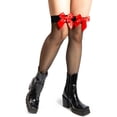 thumbnail image 3 of Women's Thigh-High Stockings, Hearts and Bow Sheer Pantyhose (One Size, 2 Pairs), 3 of 8
