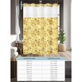 thumbnail image 6 of No Hook Shower Curtain with Snap in Liner,Watercolor Farm Insects Bees Waterproof Bath Curtain Double Layers with See Through Top Window,Yellow Bee Nests Hotel Shower Curtains 60x72in, 6 of 9