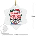 thumbnail image 3 of Graphic Design Student Ornament, Christmas Ornament 2025, Personalized Gift for Graphic Design Student Class Ceramic Snowflake Ornament Keepsake for Him or Her 211or26, 3 of 5