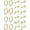 Package 33, variant on Gold-Tone Ear Cuff Set, 9-Piece Non-Piercing Ear Cuff Pack with CZ, Twisted & Textured Designs, Clip-On Cartilage Ear Jewelry for Women