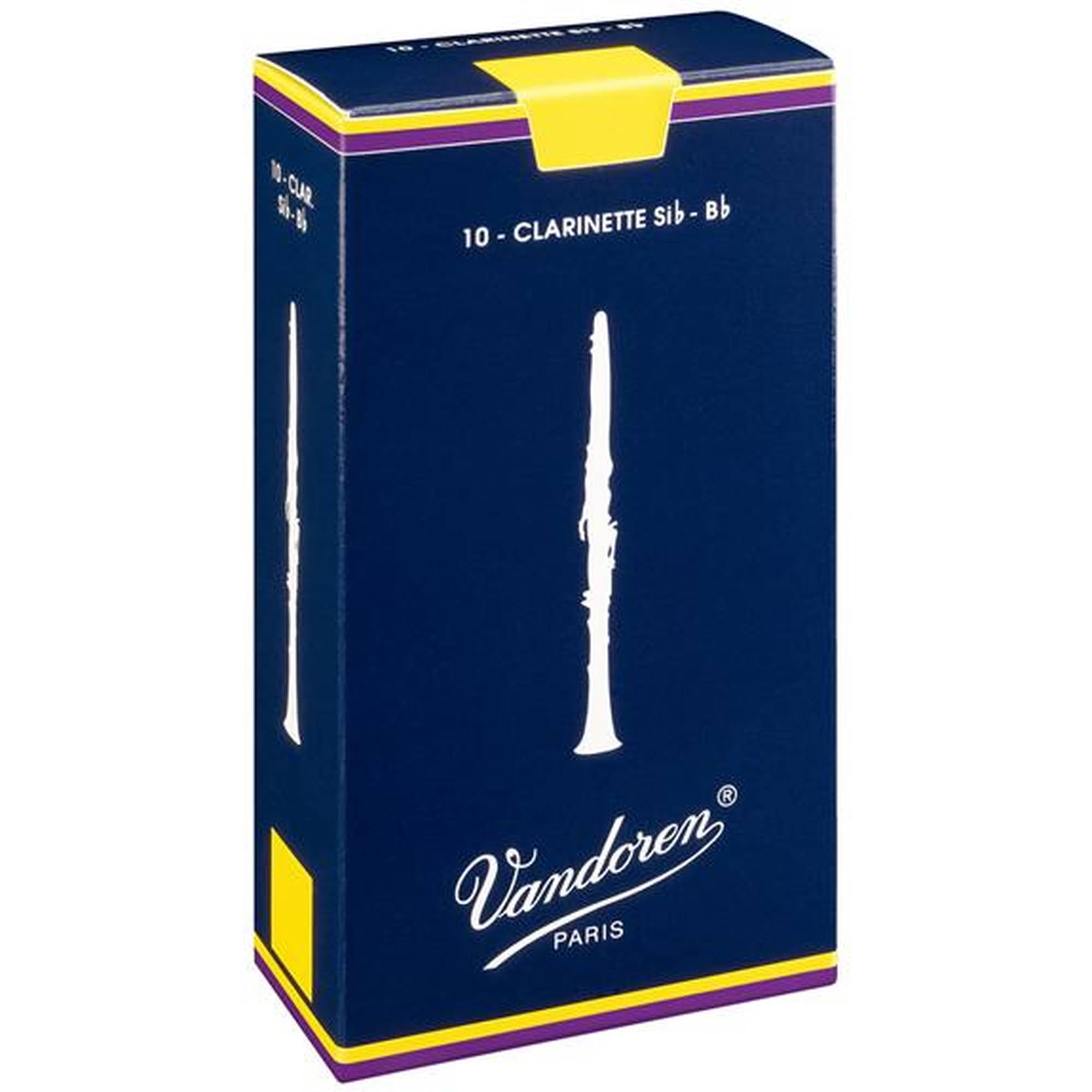 Vandoren Bb Clarinet Traditional Reeds Strength 3.5 Box of 10
