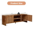 thumbnail image 4 of WIRRYTOR 58" Mid-Century Modern TV Stand for 65 Inch TV, Walnut Entertainment Center with Arched Fluted Doors, Media Console Table for Living Room, 4 of 13