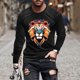 thumbnail image 1 of Blusas y camisas de manga larga con cuello redondo para hombre, blusa de manga larga con cuello redondo y estampado de moda para hombre, blusa de poliéster para hombre, 1 of 5