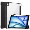 thumbnail image 5 of Allytechgroup Stand Case for iPad Air 11 inch M3 (2025) with Pencil Holder Clear Transparent Back & Soft TPU Shockproof Frame Cover [Auto Sleep/Wake] Smart Lightweight Trifold Shell, Black, 5 of 10