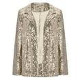 thumbnail image 5 of Brnmxoke Clearance Sale Women Sequin Jacket Glitter Sparkle Open Front Casual Long Sleeve Blazer Coat,Sparkly Evening Blazer Jacket for Women Elegant Trendy Dressy 2024, 5 of 5