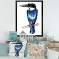 thumbnail image 3 of Designart 'Style Blue Kingfisher Bird' Traditional Framed Art Print, 3 of 4