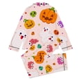 thumbnail image 5 of Afdoent Girls Pajamas Set Halloween Pumpkin Ghost Print Sleepwear Soft Long Sleeve Button-Down Sleepwear Nightwear 2Pcs Pajama Sets Loungewear Comfortable For Kids Holiday 11-12 Years, 5 of 5