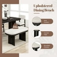 thumbnail image 5 of Harper & Bright Designs Solid Wood Dining Table Set with Bench for 5, 6 Pieces Upholstered Rectangular Dining Room Table Set with Bench and 4 Chairs & Bench, Espresso, 5 of 18
