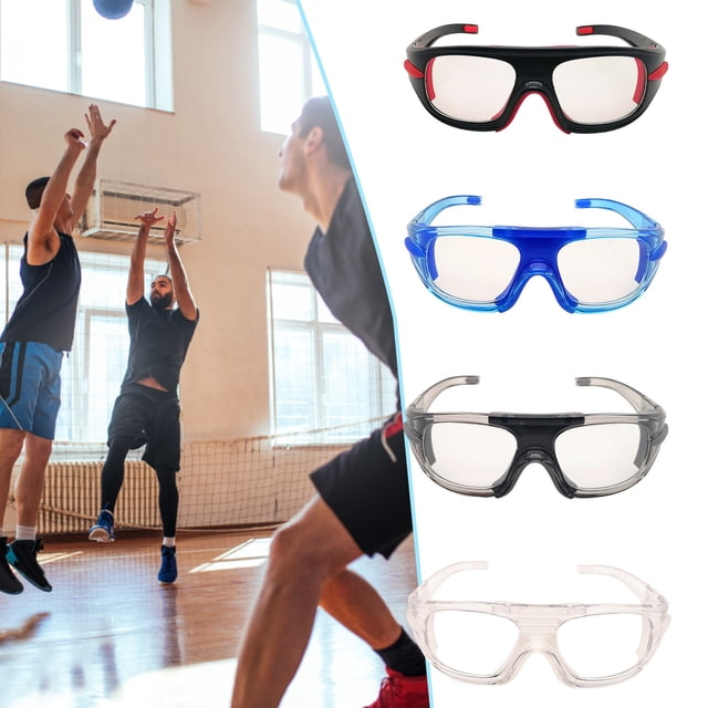 Lunettes de Basketball Résistantes à l'Usure Détachables Anti-Buée Résilientes à la Flexion avec Coussinets de Nez Protectrices Résistantes aux Chocs Lunettes de Sport pour Exercice