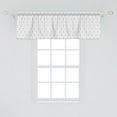 thumbnail image 2 of Ambesonne Geometric Valance Pack of 2, Lines Shapes with Squares, 54"X18", Black and White, 2 of 2