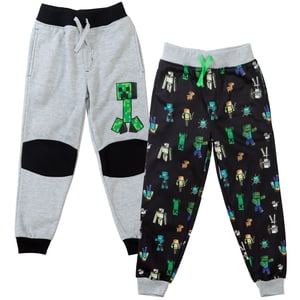 Minecraft Boys' 2-Pack Fleece Jogger Pants