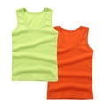 thumbnail image 2 of GERsome 2 Pack Unisex Kids Tank Tops, Boys and Girls Soft Cotton Tank Tops Sleeveless Undershirts Tees Solid Color Round Neck Shirts, Sizes 2-14 Years, 2 of 3