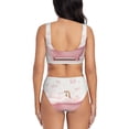 thumbnail image 3 of Wukai Cute Bathtub Women's Bikini Set Two Piece,wimsuit High Waisted V Neck Twist Front Adjustable Spaghetti Straps Bathing Suit-Medium, 3 of 7