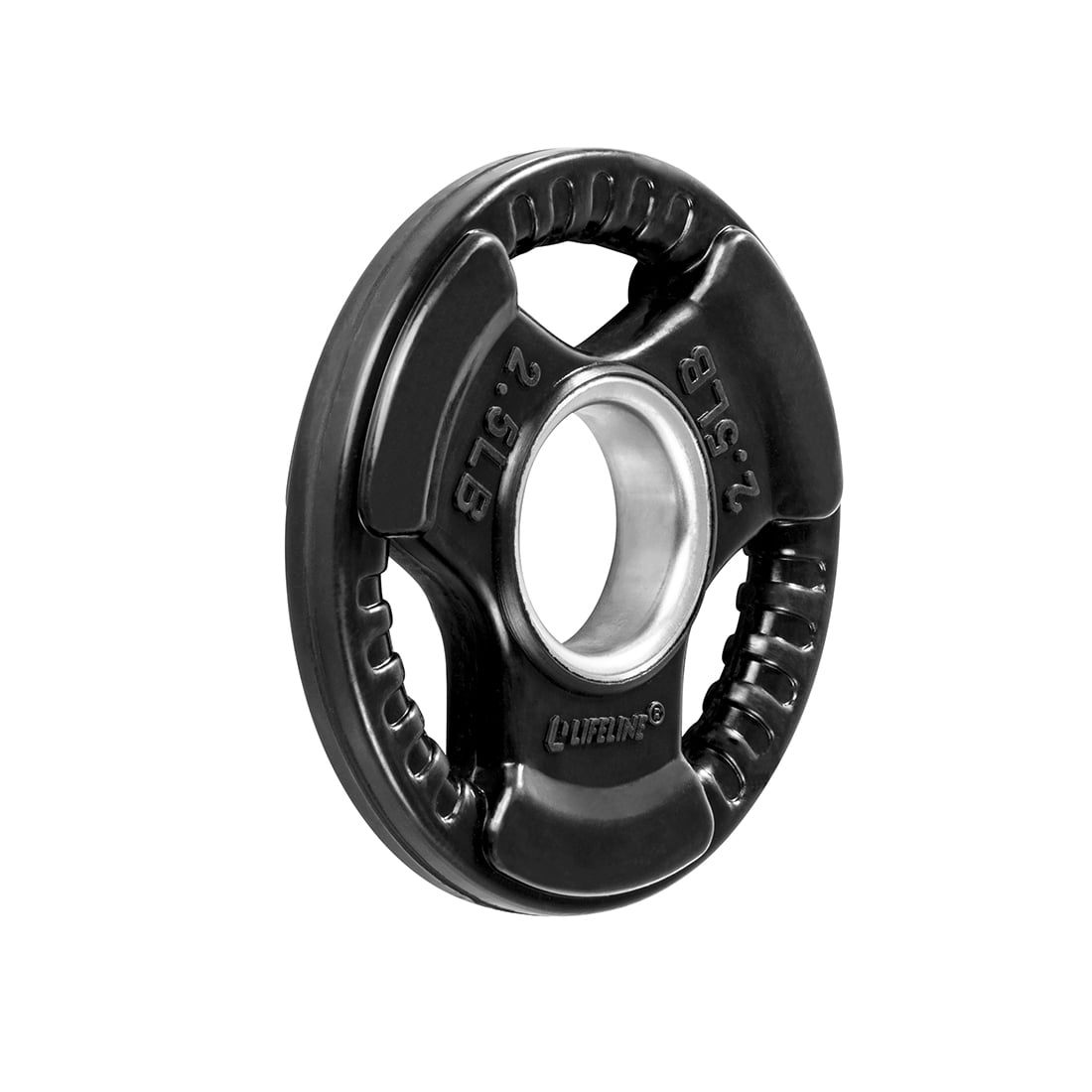 Lifeline Olympic Rubber Grip Plates for Easy Grip, Impact Resistance and Equipment Protection - 2.5 LBS
