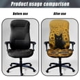 thumbnail image 4 of FKELYI Office Chair Cover Anti-Dust Chair Protector Cover Washable Computer Chair Slipcover for Rotating Swivel Gaming Chair Sunflower Black Cat Print Decor, Small, 4 of 6