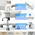 thumbnail image 3 of Ninecer Big and Tall Office Chair 400lb Wide Seat, Ergonomic High Back Leather Executive Desk Chair with Flip-up Arms, Computer Chair, White, 3 of 9