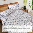 thumbnail image 3 of Cotton Sheets Crispy Cooling Percale Sheets for King Size Bed Breathable & Durable King Sheet Set es Deep Pocket Bed Sheets Fern Class Pieces, 3 of 8
