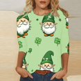 thumbnail image 2 of Women St. Patrick's Day Sweatshirts Shamrock Clover Print Shirts Casual Irish Gift Long Sleeve Loose Fit Tops, 2 of 5